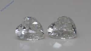 A Pair of Heart Cut Natural Mined Loose Diamonds (0.78 Ct,I Color,SI1 Clarity)