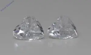 A Pair of Heart Cut Natural Mined Loose Diamonds (0.8 Ct,E Color,SI1-SI2 Clarity)