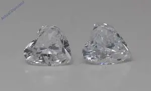 A Pair of Heart Cut Natural Mined Loose Diamonds (0.8 Ct,F Color,SI1-SI2 Clarity)