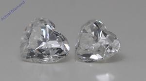 A Pair of Heart Cut Natural Mined Loose Diamonds (0.81 Ct,I Color,VS1 Clarity)