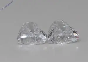 A Pair of Heart Cut Natural Mined Loose Diamonds (0.91 Ct,G Color,SI1-SI2 Clarity)