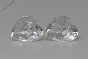 A Pair of Heart Cut Natural Mined Loose Diamonds (0.92 Ct,I Color,SI1-SI2 Clarity)