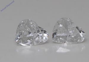 A Pair of Heart Cut Natural Mined Loose Diamonds (0.93 Ct,G Color,SI1 Clarity)