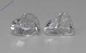 A Pair of Heart Cut Natural Mined Loose Diamonds (1.04 Ct,G Color,VS2-SI1 Clarity)