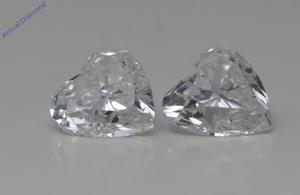 A Pair of Heart Cut Natural Mined Loose Diamonds (1.06 Ct,H Color,VS2-SI1 Clarity)