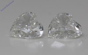 A Pair of Heart Cut Natural Mined Loose Diamonds (1.18 Ct,F Color,VS2-SI1 Clarity)