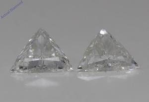 A Pair of Triangle Cut Natural Mined Loose Diamonds (0.84 Ct,I Color,SI2 Clarity)