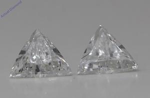 A Pair of Triangle Cut Natural Mined Loose Diamonds (1.23 Ct,I Color,SI1 Clarity)