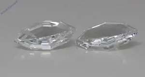 A Pair of Oval Step Cut Natural Mined Loose Diamonds (1.35 Ct,H Color,VVS2 Clarity)