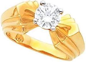 Round Diamond Solitaire Engagement Ring 14k  ( 1 Ct, F-G Color, VS Clarity GIA Certified)