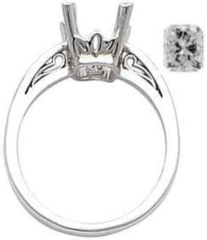 Radiant Diamond Solitaire Engagement Ring 14k White Gold (0.7 Ct, d Color, VVS1 Clarity) WGI Certified