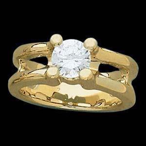 Round Diamond Solitaire Engagement Ring 14k Yellow Gold 1 Ct, (F-G Color, SI Clarity)