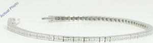 18k White Gold Princess Cut Contemporary chic classic diamond tennis bracelet (1.78 Ct, H Color, VS Clarity)