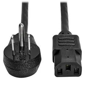 Desktop Computer AC Power Cord, Right-Angle NEMA 5-15P to C13-10A, 125V, 18 AWG, 6 ft., Black Desktop Computer AC Power Cord, Right-Angle NEMA 5-15P to C13-10A, 125V, 18 AWG, 6 ft., Black
