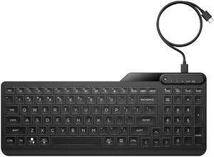 400 Backlit Wired Keyboard (Ash Wired) - Warm White LED Illuminated Keys w/ 3 Brightness Levels - Slim & Portable Design - 12 Programmable Keys - Spill-Resistant, Sanitizable 400 Backlit Wired Keyboard (Ash Wired) - Warm White LED Illuminated Keys w/ 3 Brightness Levels - Slim & Portable Design - 12 Programmable Keys - Spill-Resistant, Sanitizable