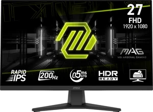 MAG 272F 27-inch 1920 x 1080 (FHD) Gaming Office Monitor, 200Hz, AMD FreeSync Premium, HDR Ready, HDMI, VGA Port, VESA, Tilt, 0.5ms, Black MAG 272F 27-inch 1920 x 1080 (FHD) Gaming Office Monitor, 200Hz, AMD FreeSync Premium, HDR Ready, HDMI, VGA Port, VESA, Tilt, 0.5ms, Black