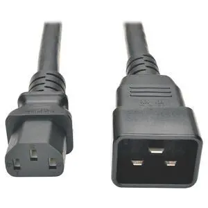 P032-003 Heavy Duty Power Cord PDU 15Amp 12AWG IEC 320 C13 C20 3', Black P032-003 Heavy Duty Power Cord PDU 15Amp 12AWG IEC 320 C13 C20 3', Black