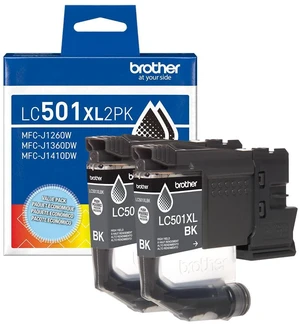 Genuine LC501XL2PK Twin Pack High Yield Black Ink Cartridges (for use with Work Smart 1260, 1360, and 1410 Printers) Genuine LC501XL2PK Twin Pack High Yield Black Ink Cartridges (for use with Work Smart 1260, 1360, and 1410 Printers)