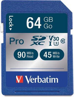 VERBATIM CORPORATION 98670 64GB PRO 600X SDXC MEMORY CARD