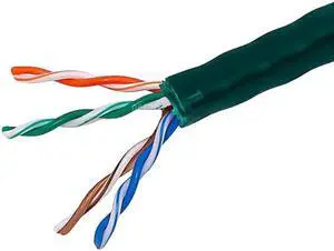 Monoprice Cat5e Ethernet Bulk Cable - 1000 Feet - Green | Network Internet Cord - Solid, 350Mhz, CMR, Riser Rated, Pure Bare Copper Wire, 24AWG, No Logo