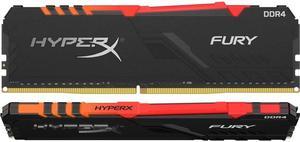 HyperX FURY RGB  DDR4  kit  16 GB 2 x 8 GB  DIMM 288pin  3200 MHz  PC425600  CL16  135 V  unbuffered  non