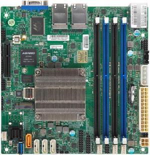 Supermicro Motherboard MBD-A2SDI-4C-HLN4F-B Intel Atom Mini-ITX PCI Express SATA USB Brown Box