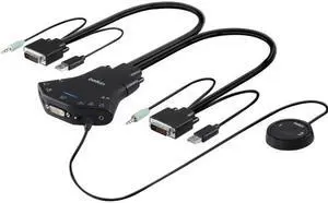 Linksys Secure 2-port Flip DVI-D KVM with Audio, PP 3.0