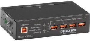 Black Box Industrial-Grade USB Hub 4-Port ICI200A