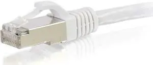 C2G 00925 Cat6 Cable - Snagless Shielded Ethernet Network Patch Cable, White (14 Feet, 4.26 Meters)