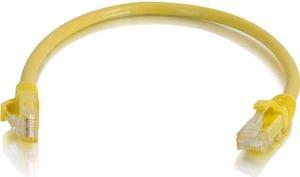 C2G 00956 Cat6 Cable - Snagless Unshielded Ethernet Network Patch Cable, Yellow (6 Inches)