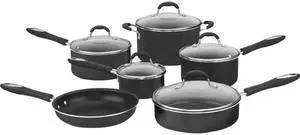 11 PC. SET IN BLACK NON-STICK