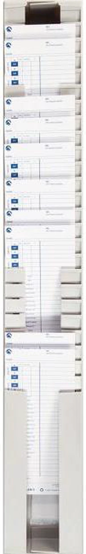 Pyramid Time Systems Adj.Time Card Rack 2-1/2"-5"x2-1/4"Dx31-1/2"H Gray 4003 Pyramid Time Systems Adj.Time Card Rack 2-1/2"-5"x2-1/4"Dx31-1/2"H Gray 4003