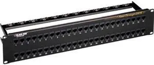 Black Box JPM820A 48-Port Cat6 Feed-Through Patch Panel 2U Unshielded