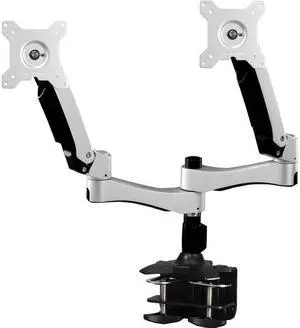 Amer Mounts Dual Articulating Monitor Arm. Supports Two 15"-26" Lcd/Led Flat Panel Screens