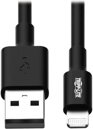 Tripp Lite M100-10N-BK-10 Black MFi Certified Lightning to USB Cable Sync Charge Apple iPhone iPod iPad 10pc