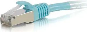 7ft Cat6a Snagless Shielded (STP) Network Patch Cable - Aqua 7ft Cat6a Snagless Shielded (STP) Network Patch Cable - Aqua