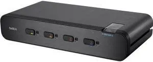 Belkin F1DN104F-3 - Advanced Secure Dual-Head DVI-I KVM Switch; 4-Port Plus, PP3.0