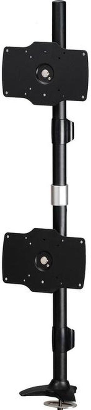 Amer Mounts AMR2P32V | Dual Vertical Monitor Mount with Grommet Base | Supports up to 32" Monitors