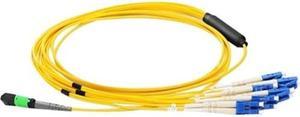 AXIOM MPO FEMALE TO 4 LC SINGLEMODE 9/125 FIBER OPTIC BREAKOUT CABLE - 8M