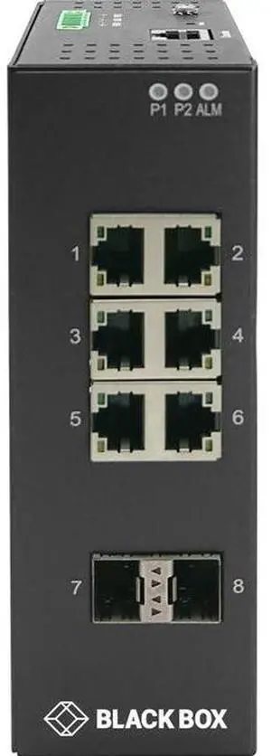 Black Box Industrial Gigabit Ethernet Managed L2+ Switch