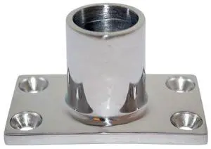 Whitecap " O.D. 90° Rectangle Base SS Rail Fitting