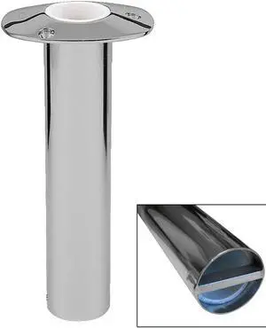 LEE'S TACKLE INC. LEE'S 0 DEGREE SS FLUSH MOUNT BAR PIN ROD HOLDER MEDIUM RH527VS/XS