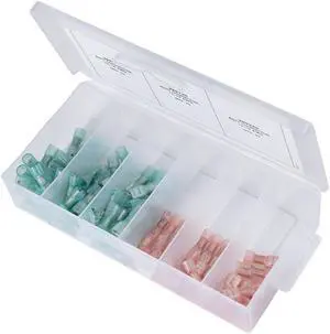 Ancor Heat Shrink Universal Speaker Connector Kit f/22-18/16-14 - Assorted 90 Piece