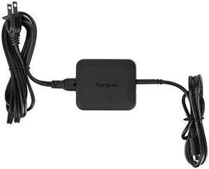 Targus 65W USB-C/USB-A Charger - 65 W - 120 V AC, 230 V AC Input - 5 V DC/3 A, 9 V DC, 12 V DC, 15 V DC, 20 V DC Output - Black - APA104BT