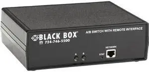 Black Box SW1041A Cat6 A/B Switch Latching Ethernet, Rs232