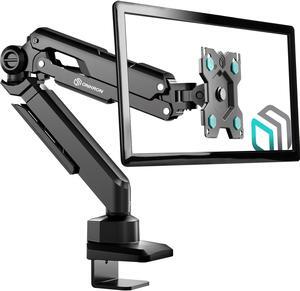 ONKRON Monitor Arm - Full Motion Desk Mount for 13 - 34 Inch Flat or Curved Screens up to 22 lbs - Single Monitor Desk Mount - Adjustable Gas Spring Monitor Arm, VESA 75x75 100x100, Black