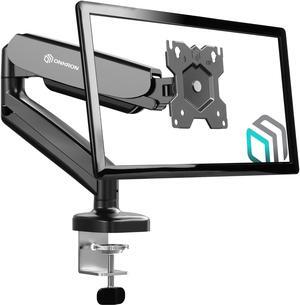 ONKRON Monitor Arm - Full Motion Desk Mount for 13 - 32 Inch Flat or Curved Screens up to 17.6 lbs - Single Monitor Arm - Adjustable Gas Spring Monitor Arm, VESA 75x75 100x100, Black