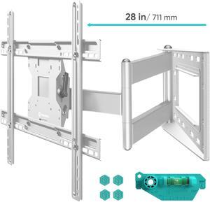 ONKRON TV Mount TV Wall Mount with Swivel and Tilt for Most 40-75 Inch TV, Full Motion TV Mount with Articulating Arms, Max VESA 600x400mm, 150 lbs. Loading, 16 inch Studs M7L White