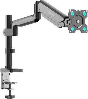 ONKRON Single Monitor Mount for 13 - 34 Inch Screen up to 26.5 lbs, Gas Spring Monitor Arm Desk Mount 75x75 / 100x100 VESA - Vertical Computer Screen Mount for Desk with Swivel, Tilt, Rotation Black