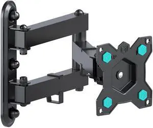 ONKRON Full Motion TV Wall Mount for 10 - 35 Inch Screen up to 44 lbs, 360° Rotating TV Mount Swivel and Tilt, Articulating Arm, VESA 75x75 & 100x100 Corner Small Monitor Wall Mount Black